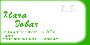 klara dobar business card